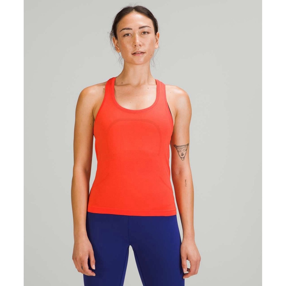 NWT LULULEMON Swiftly Tech Racerback 2.0 Tank Hip Length Size 10 Autumn Red